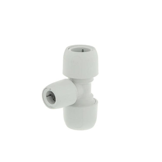 Hep2O Branch Reduced Tee White 28mm x 28mm x 22mm - HD13/28W