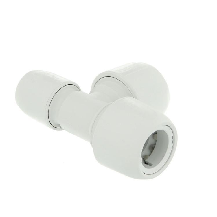 Hep2O End Reduced Tee White 22mm x 22mm x 15mm - HD12/22W