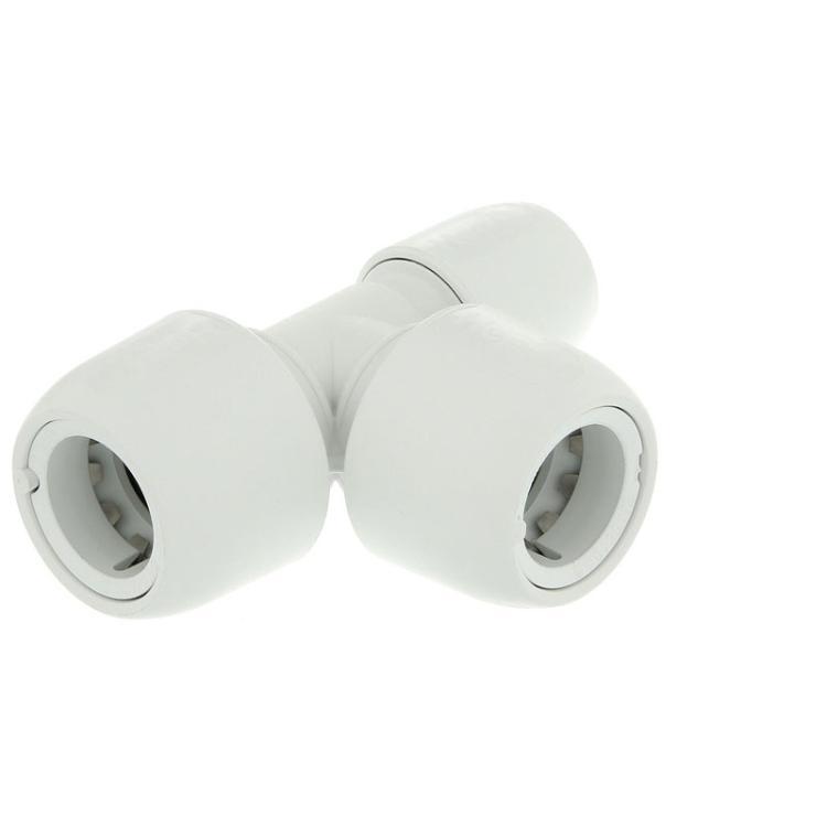 Hep2O End Reduced Tee White 22mm x 22mm x 15mm - HD12/22W