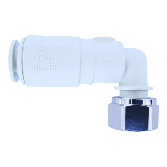 JG Speedfit Plastic Angle Service Valve Tap Connector White 15mm 15SVBTC-W