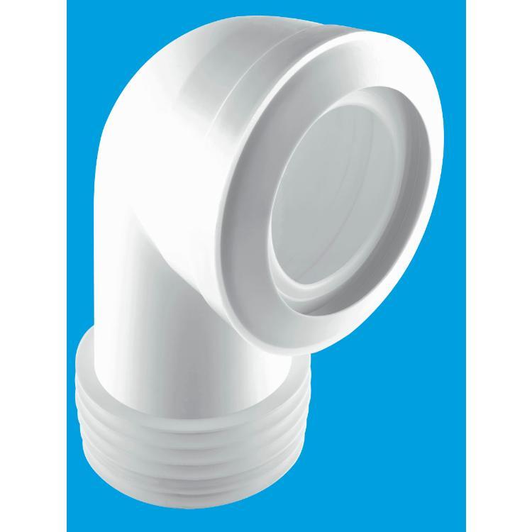 McAlpine 90 Degree Bend Macfit WC Connector White MAC-8