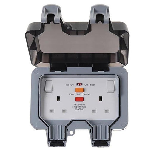 BG 13A 2 Gang Latching RCD Socket - WP22RCD