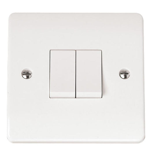 Click Mode 10AX 2 Gang 2 Way Light Switch - CMA012