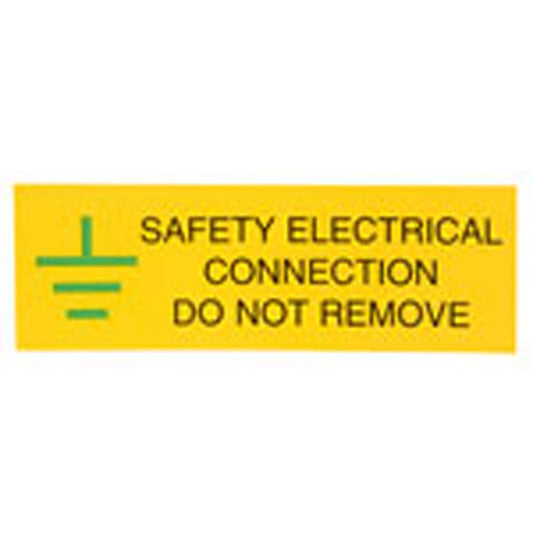 Industrial Signs IS0610SA Self Adhesive Vinyl - Safety Electrical Connection