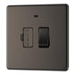 BG FBN52 13A Fused Connection Unit Switched with Power Indicator - Screwless Flatplate - Black Nickel