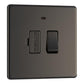 BG FBN52 13A Fused Connection Unit Switched with Power Indicator - Screwless Flatplate - Black Nickel