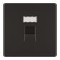 BG FBNRJ451 1 Gang RJ45 Data Outlet Socket with Idc Window - Screwless Flatplate - Black Nickel