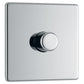 BG FPC81P 400W 1 Gang 2 Way Dimmer - Screwless Flatplate - Polished Chrome